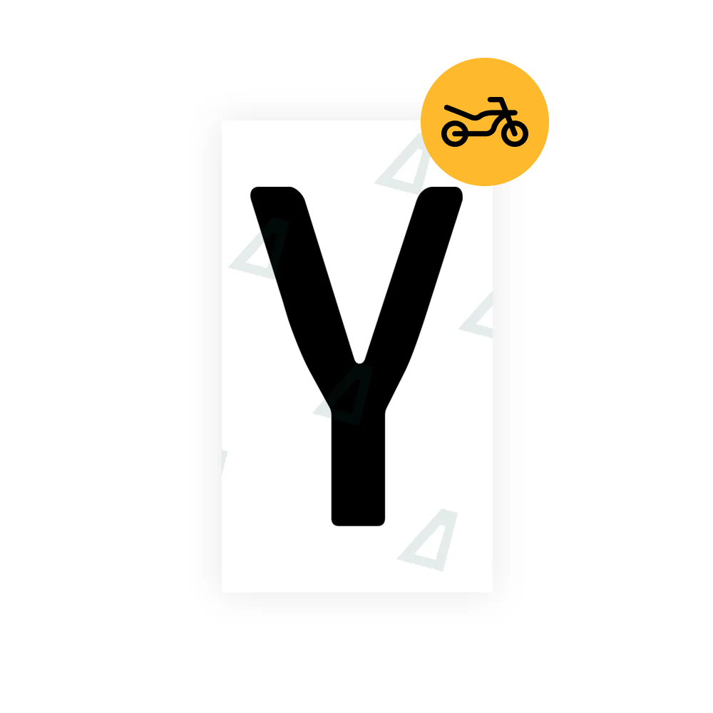 Alite Nanofilm for Cyprus moto license plates - Symbol "Y" - Alite