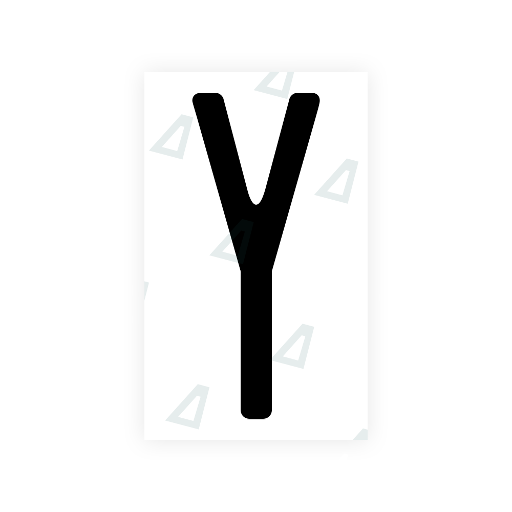 Alite Nanofilm for US (New Jersey - Embossed) license plates - Symbol "Y" - Alite