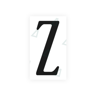 Alite Nanofilm for US (Virginia) license plates - Symbol "Z" - Alite