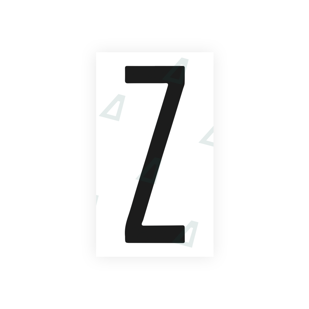 Alite Nanofilm for US (New York 1986) license plates - Symbol "Z" - Alite