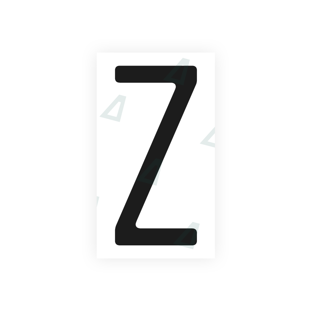Alite Nanofilm for US (Massachusetts) license plates - Symbol "Z" - Alite