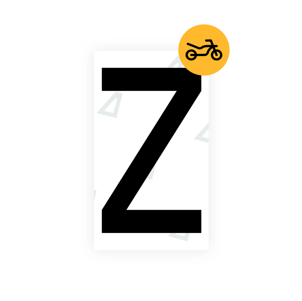 Alite Nanofilm for Greece moto license plates - Symbol "Z" - Alite