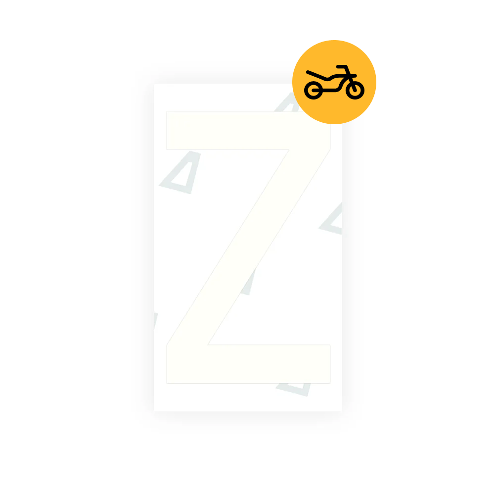 Alite Nanofilm for Greece moto license plates - Symbol "Z" - Alite