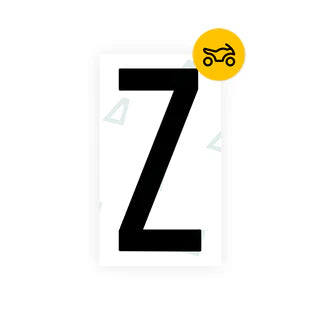 Alite Nanofilm for US (Oklahoma) Moto license plates - Symbol "Z" - Alite