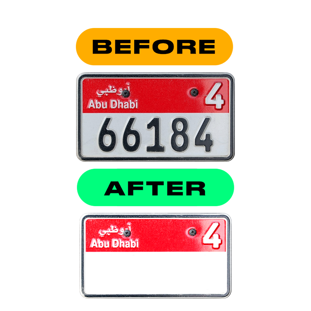 Alite Nanofilm for Abu Dhabi (Square) number plates - Symbol "4"