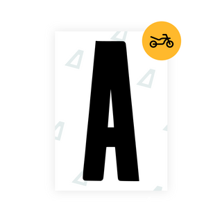 Alite Nanofilm for US (Georgia 2012 - Square) Moto license plates - Symbol "A" - Alite