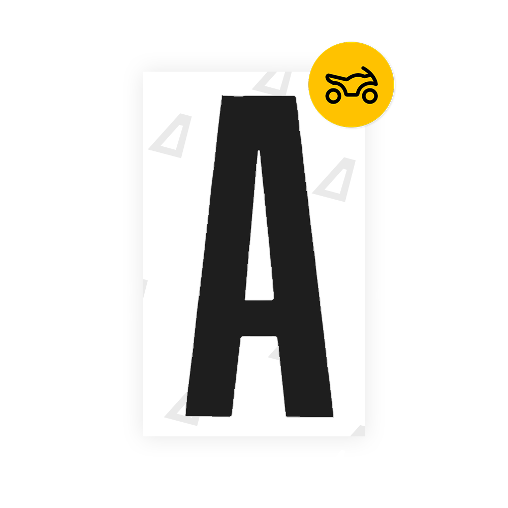 Alite Nanofilm for US (Texas) Moto license plates - Symbol "A" - Alite