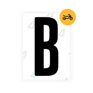 Alite Nanofilm for US (Georgia 2012 - Square) Moto license plates - Symbol "B" - Alite