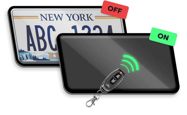 hidden license plate cover