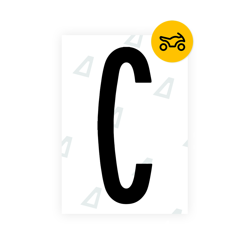 Alite Nanofilm for US (New York 2001) Moto license plates - Symbol "C" - Alite