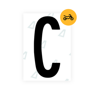 Alite Nanofilm for US (Georgia 2012 - Round) Moto license plates - Symbol "C" - Alite