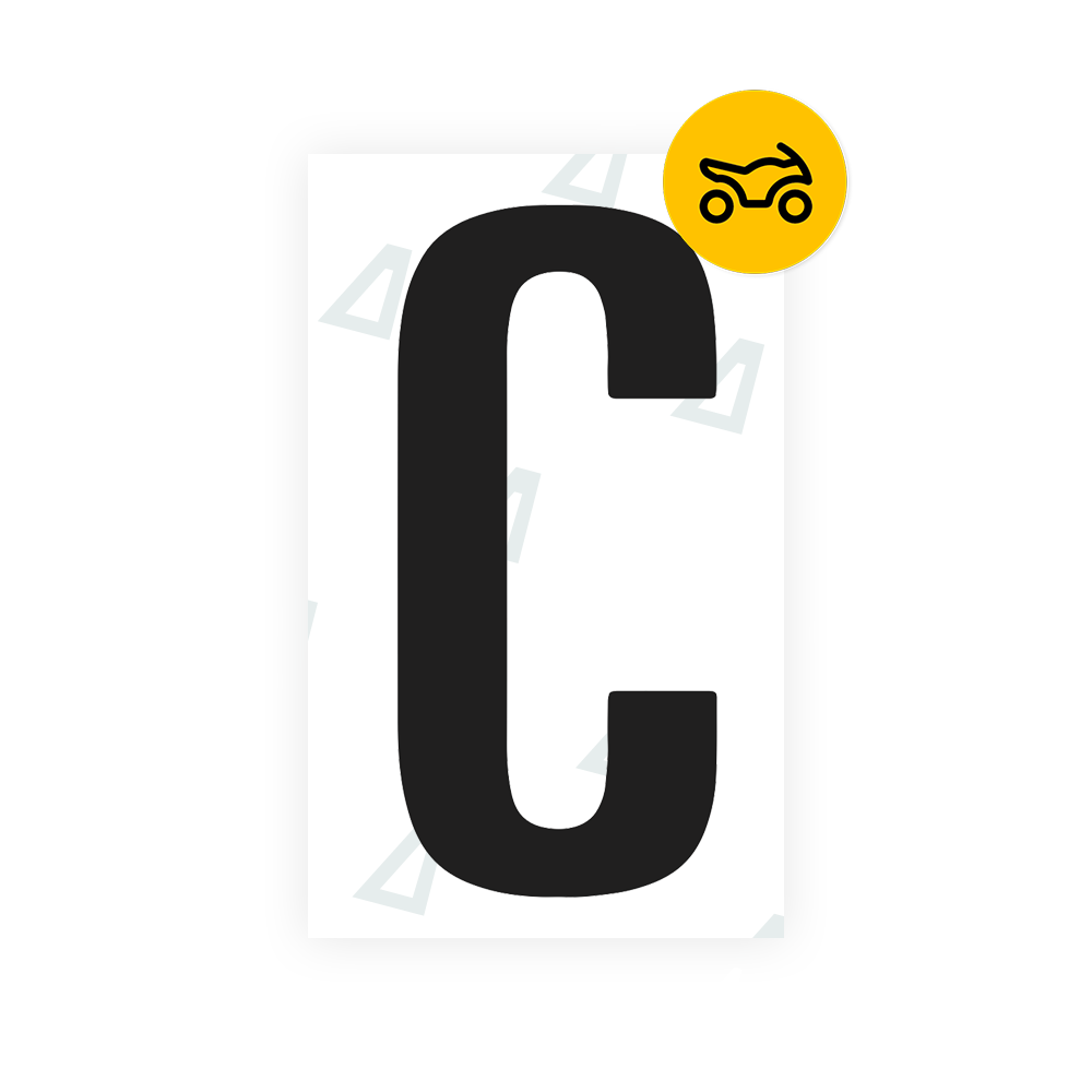 Alite Nanofilm for US (Texas) Moto license plates - Symbol "C" - Alite