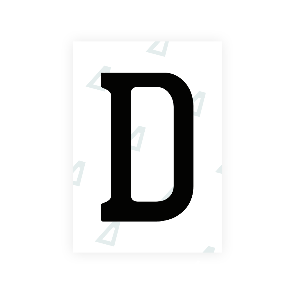 Alite Nanofilm for Chile 2014 license plates - Symbol "D" - Alite