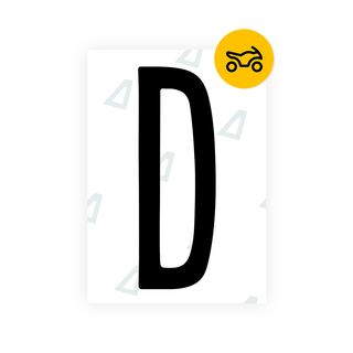 Alite Nanofilm for US (New York 2001) Moto license plates - Symbol "D" - Alite