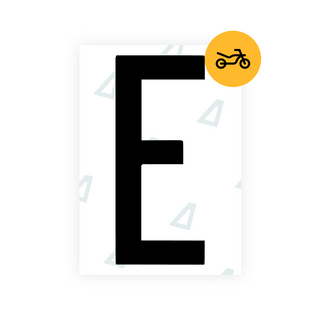 Alite Nanofilm for US (Georgia 2012 - Round) Moto license plates - Symbol "E" - Alite