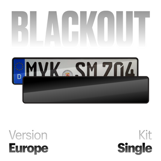 Cache-plaque d'immatriculation Alite Blackout - Kit unique (version UE)