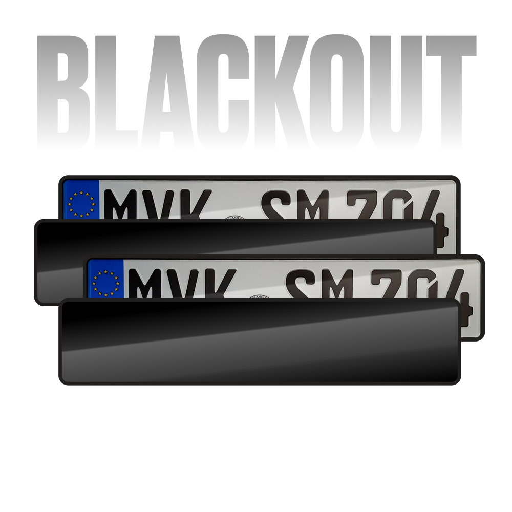 Kit copri targa Alite Blackout - anteriore e posteriore (versione UE)