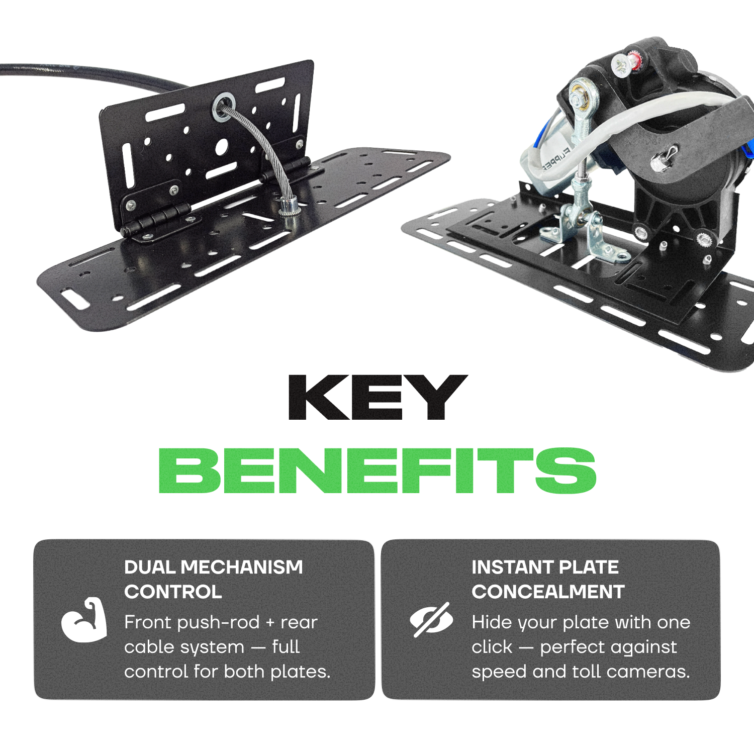Alite Flipper™ Folding frame for both license plates - Alite