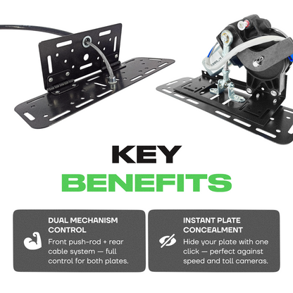 Alite Flipper™ Folding frame for both license plates - Alite
