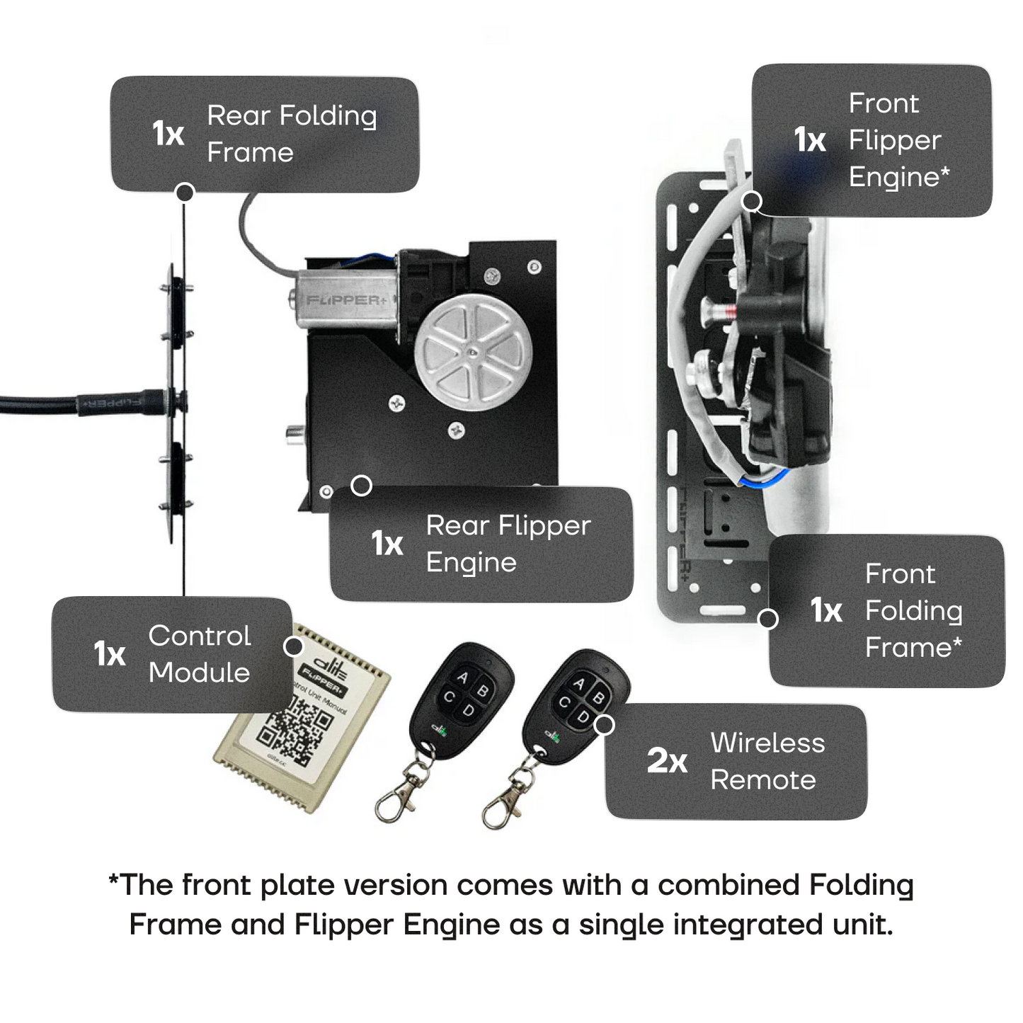 Alite Flipper™ Folding frame for both license plates - Alite