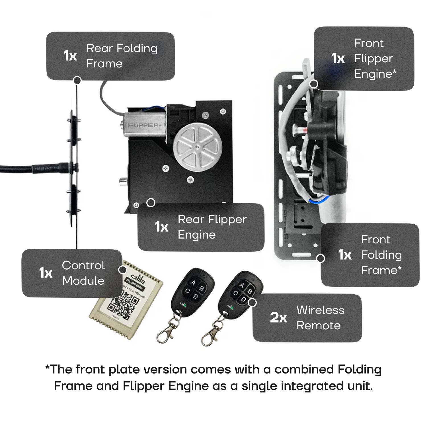 Alite Flipper™ Folding frame for both license plates - Alite