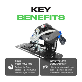 Alite Flipper™ Folding frame for front license plate (hard traction) - Alite