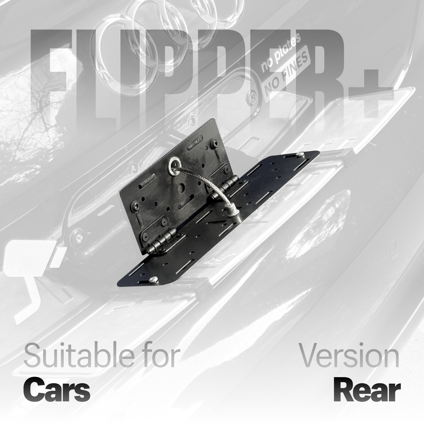 Alite Flipper Folding frame for rear license plate (on a cable)