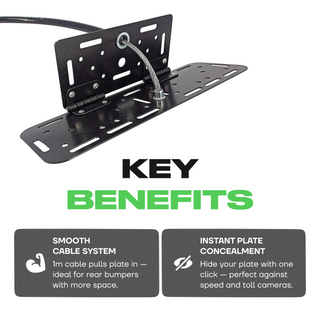 Alite Flipper™ Folding frame for rear license plate (on a cable) - Alite