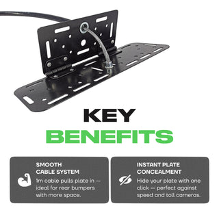 Alite Flipper Folding frame for rear license plate (on a cable)