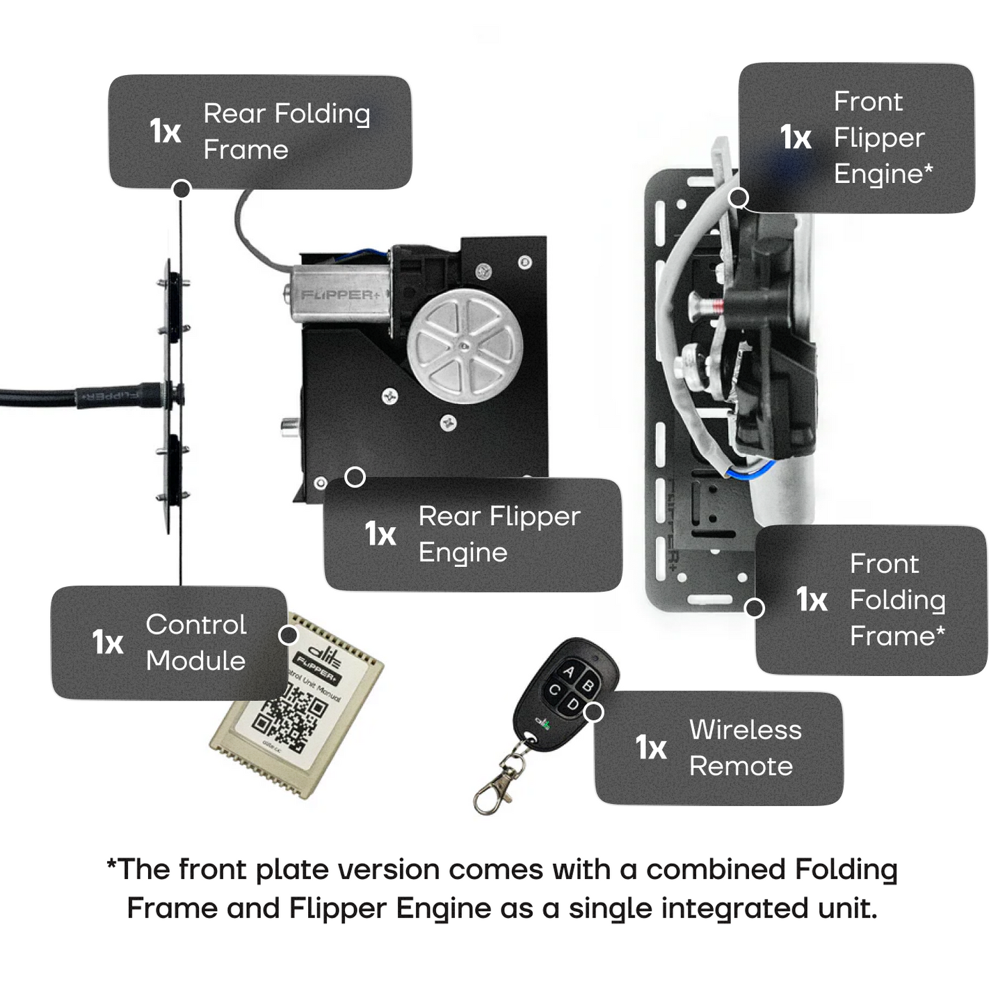 Alite Flipper Folding frame for both license plates