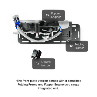 Alite Flipper Folding frame for front license plate (hard traction)