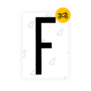 Alite Nanofilm for US (New York 2001) Moto license plates - Symbol "F" - Alite