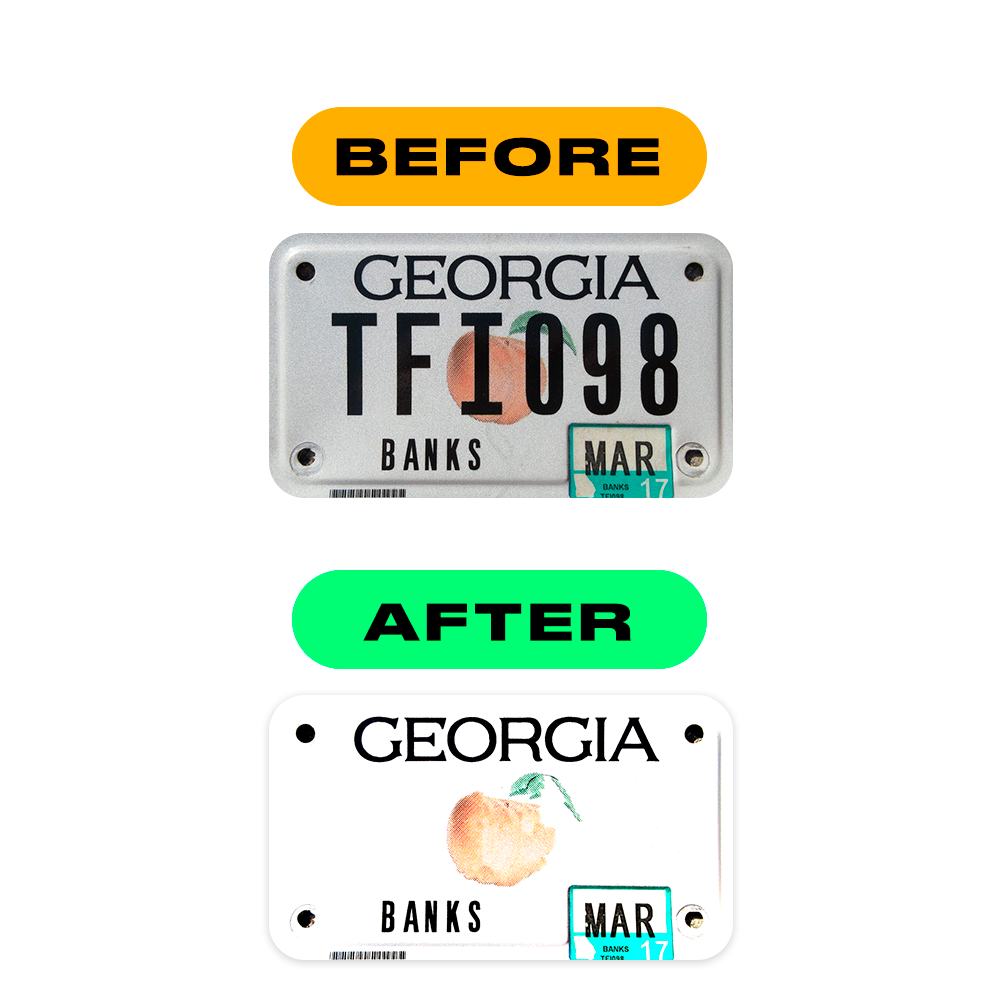 Alite Nanofilm for US (Georgia 2012 - Round) Moto license plates - Symbol "Z" - Alite