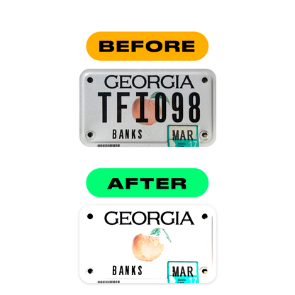 Alite Nanofilm for US (Georgia 2012 - Round) Moto license plates - Symbol "Z" - Alite