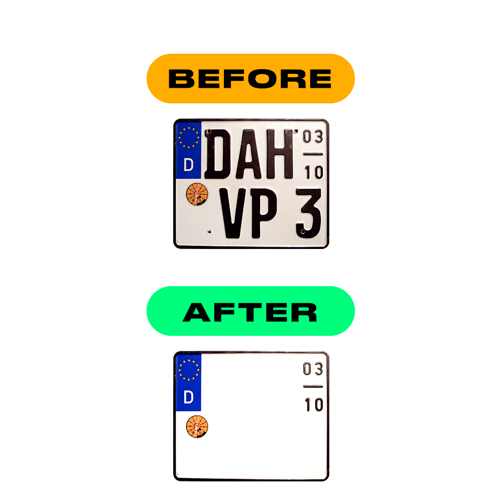 Alite Nanofilm for Germany (1994-2011) Moto license plates - Symbol "Z" - Alite