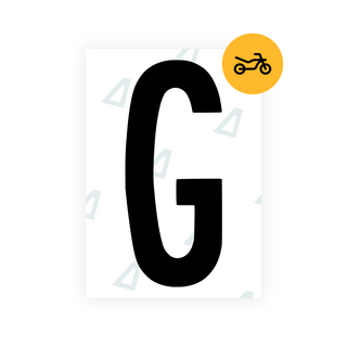 Alite Nanofilm for US (Georgia 2012 - Round) Moto license plates - Symbol "G" - Alite