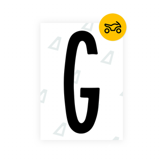 Alite Nanofilm for US (New York 2001) Moto license plates - Symbol "G" - Alite