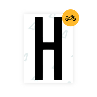 Alite Nanofilm for US (Georgia 2012 - Round) Moto license plates - Symbol "H" - Alite