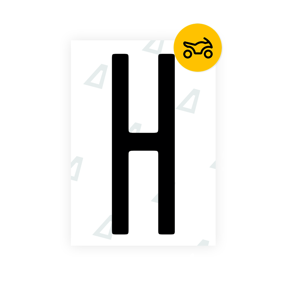 Alite Nanofilm for US (New York 2001) Moto license plates - Symbol "H" - Alite