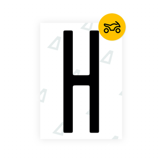 Alite Nanofilm for US (New York 2001) Moto license plates - Symbol "H" - Alite