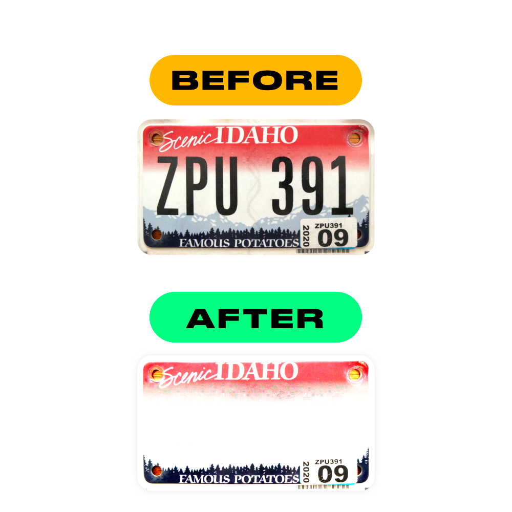 Alite Nanofilm for US (Idaho) Moto license plates - Symbol "Z" - Alite