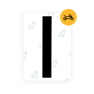 Alite Nanofilm for US (Georgia 2012 - Round) Moto license plates - Symbol "I" - Alite