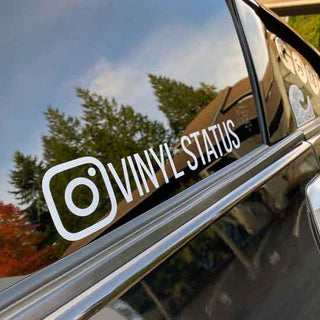 Vinyl status Custom Instagram Username Stickers / Decals