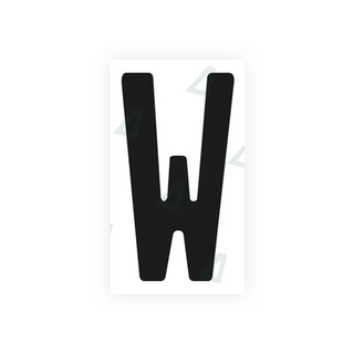 Nanofilm Alite para placas de matrícula de Paraguay - Símbolo "W"