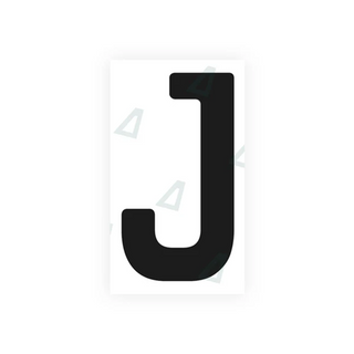 Nanofilm Alite para placas de matrícula de Paraguay - Símbolo "J"