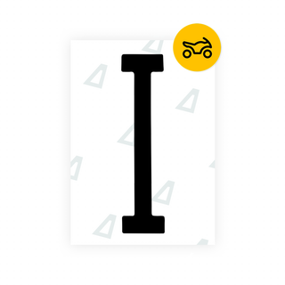 Alite Nanofilm for US (New York 2001) Moto license plates - Symbol "I" - Alite