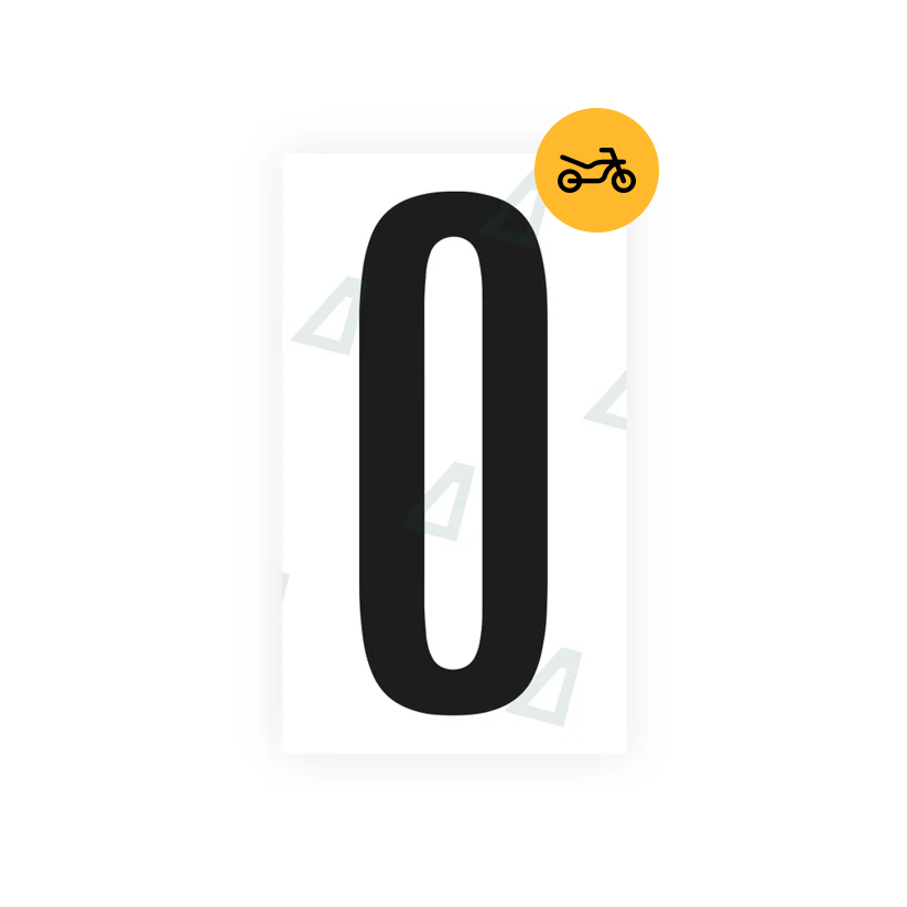 Alite Nanofilm for US (Idaho) Moto license plates - Symbol "0" - Alite