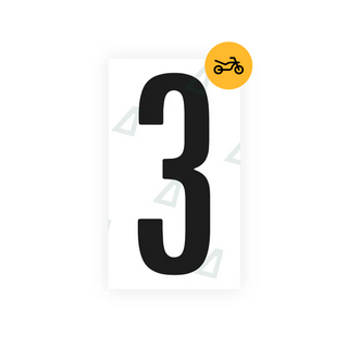 Alite Nanofilm for US (Nevada) Moto license plates - Symbol "3" - Alite