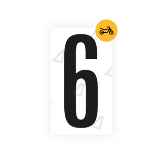 Alite Nanofilm for US (Nevada) Moto license plates - Symbol "6" - Alite
