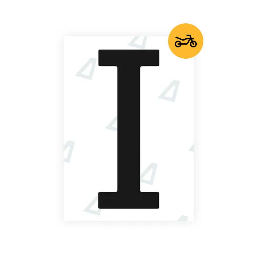 Alite Nanofilm for US (Nevada) Moto license plates - Symbol "I" - Alite